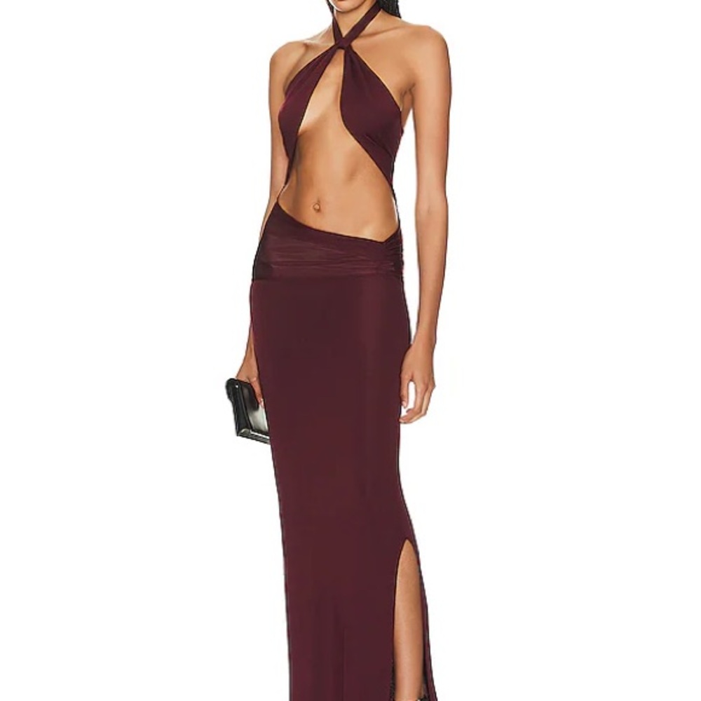 Aya Muse Eufala dress in burgundy